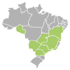 Mapa das cooperativas parceiras Mapa das cooperativas parceiras